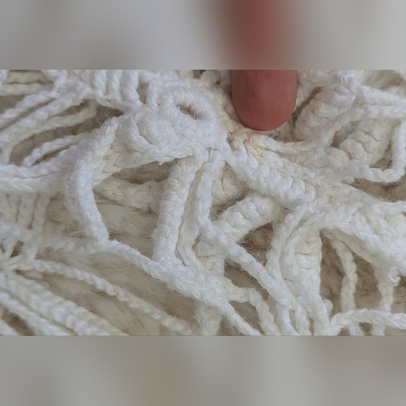 Vintage Crochet And Rosette Sheer Mini Dress/Tunic - Picture 9 of 11